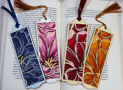 Marque-pages fleuris